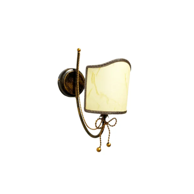 Classic wrought iron wall light 1 light Fiocco