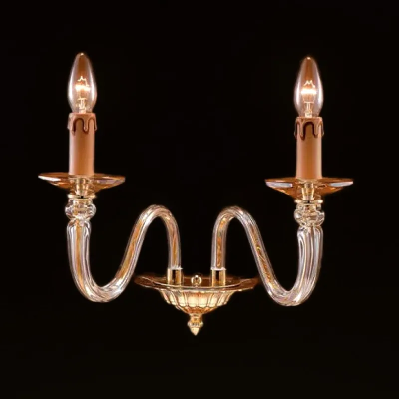 Classic gold crystal sconce 2 lights Design Swarovsky Anita