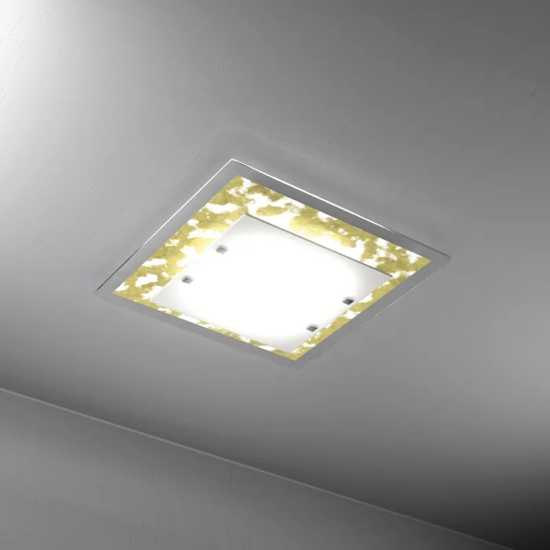 Modern ceiling lamp gold leaf 2 lights tpl 1087-pl45fo