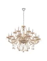 Lampadario cristallo ambra 18 luci GLO 39095 Basilano