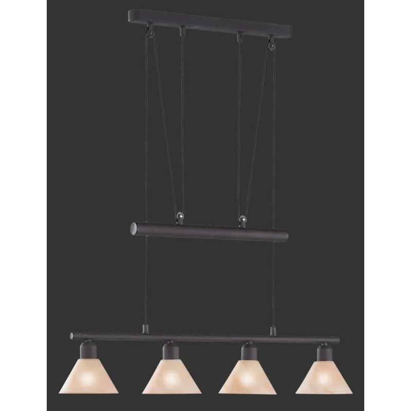 Lampadario classico ruggine trio 3751041-24 stamina