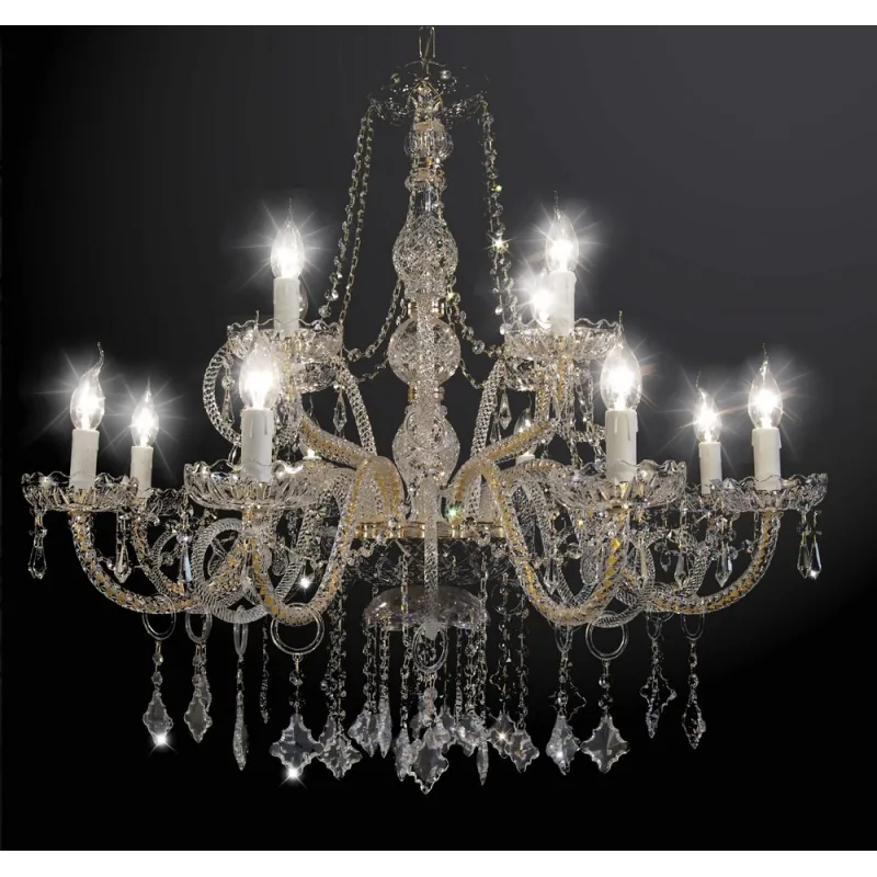 Classic 2-storey crystal chandelier 12 lights BGA 1771