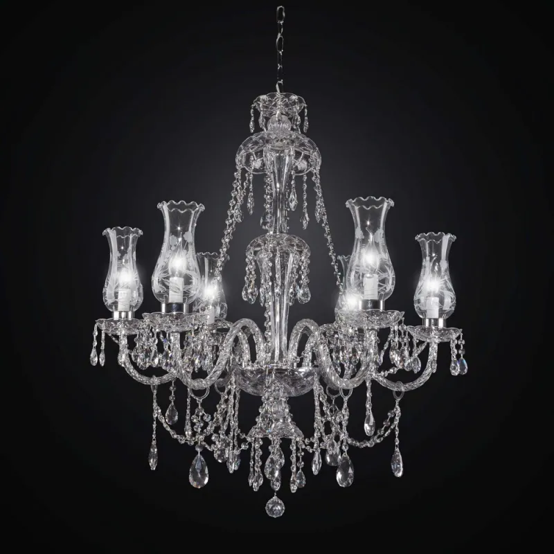 Classic Swarovsky crystal chandelier 6 lights BGA 968