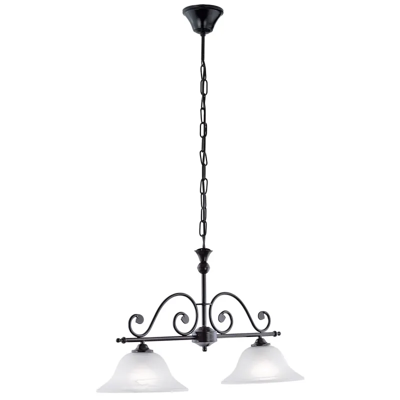 Classic barbell wrought iron 2 lights GLO 91004 Murcia