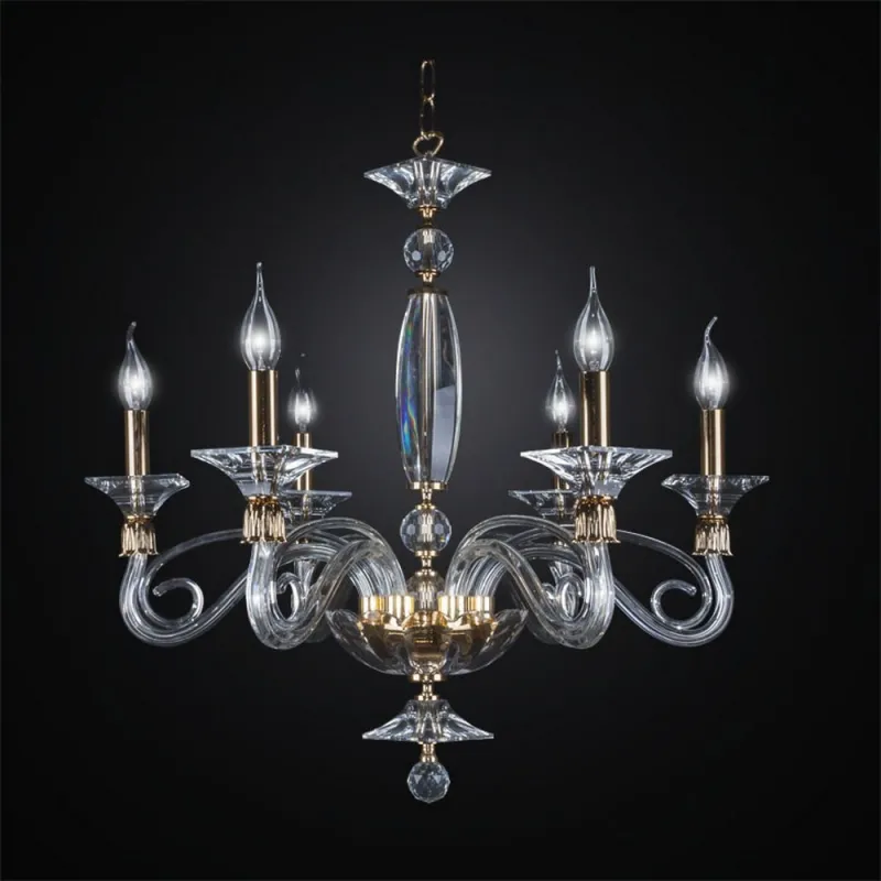 Classic chandelier in gold crystal 6 lights BGA 2702/6